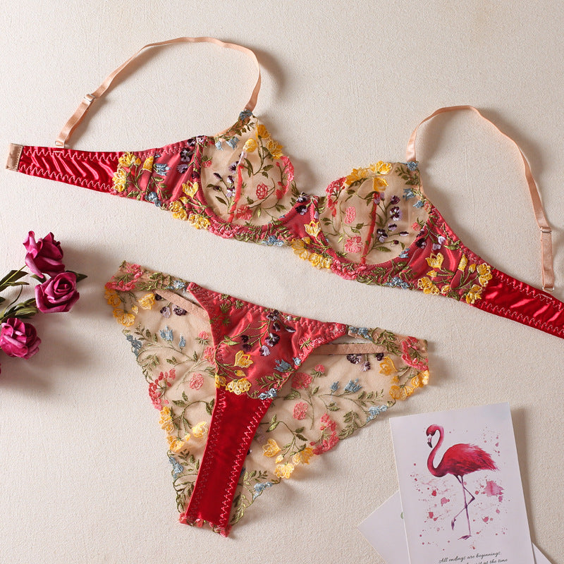 Floral Band Bra and Panty Set