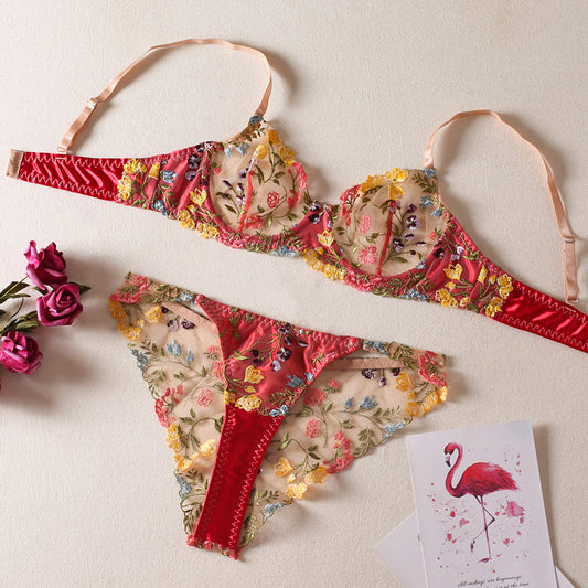 Floral Band Bra and Panty Set