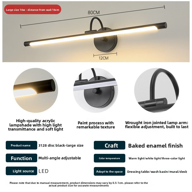 Long bathroom cabinet vanity mirror light