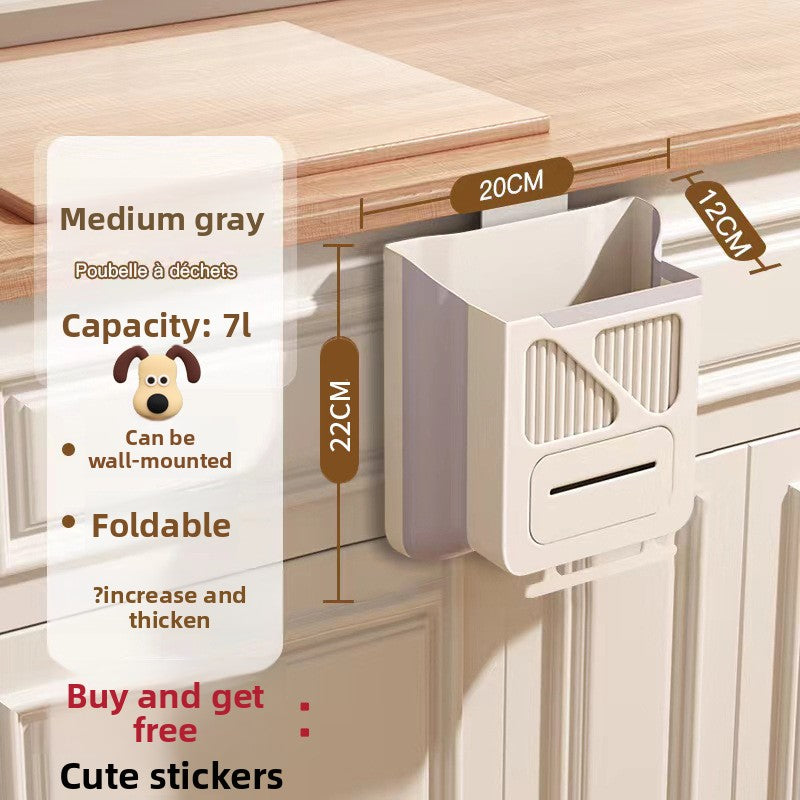 No-drill kitchen trash can