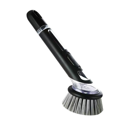 Automatic liquid-adding pot washing brush