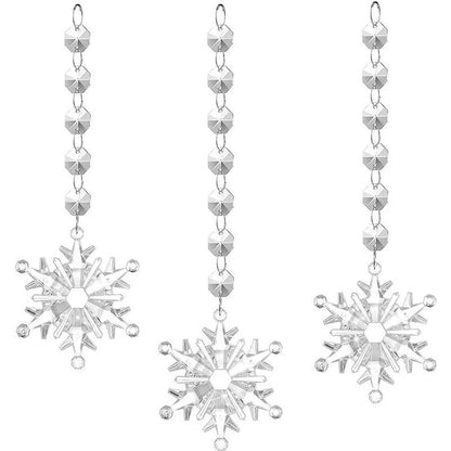 Ice Transparent Snowflake Icicle Set