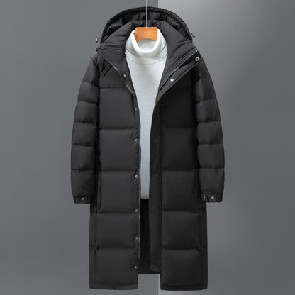 Mid-length men's down jacket