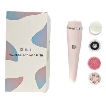 Multifunctional Electric Facial Cleansing Brush with 4 Heads