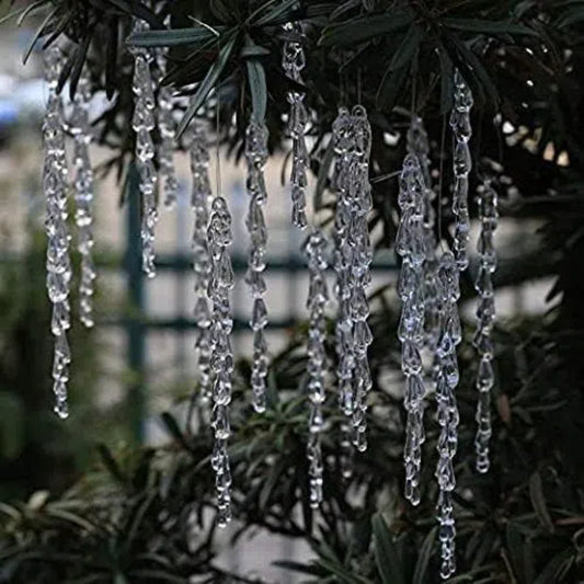 Transparent Ice Christmas Tree Pendants