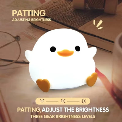 Silicone LED Bedside Night Light Dodo Duck Cute Duck Dimmable Table Lamp Baby Bedrooms Decoration Rechargeable Night Lamps