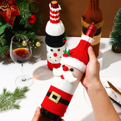 Christmas Decorative Bottle Sleeve Knitted