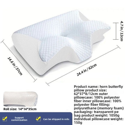 Butterfly-shaped pillow for neck support