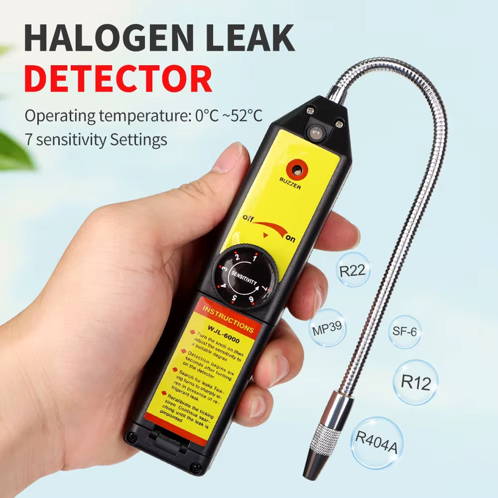 Smart Leak Detector Freon CFC HFC Halogen Gas Refrigerant Gas Analyzer Air Monitor Conditioning R22A R134A Gas Meter