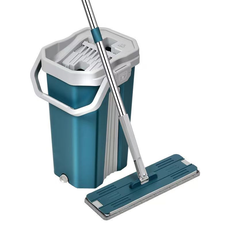 Scraper-Free Flat Mop with Bucket