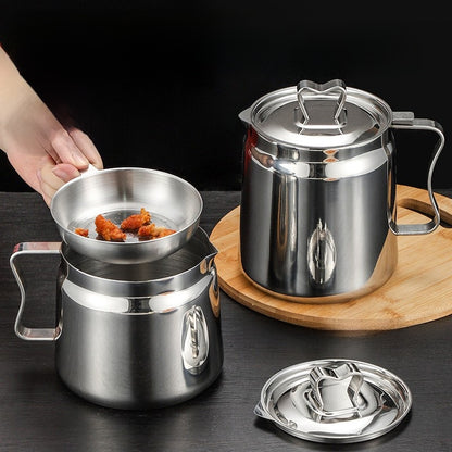 Filtered mesh oil tank pot oil storage tank