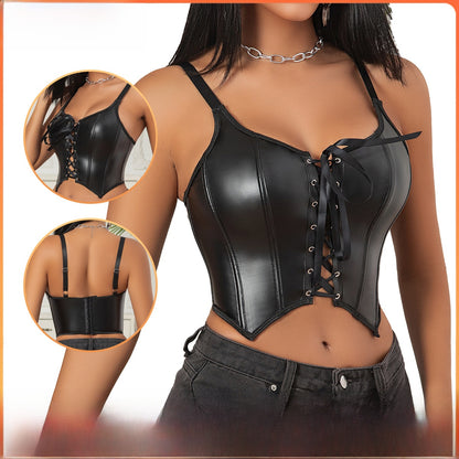 PU leather figure-hugging dress