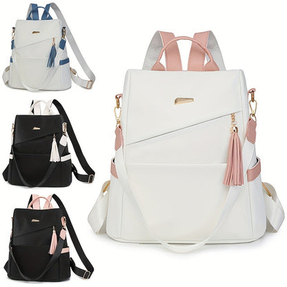 Soft leather large-capacity travel backpack