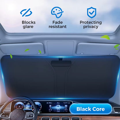 Car Sunshade for Windshield Foldable Laser Sunshade Summer Sun Protection Heat Insulation UV Ray Front Windshield Sunshade Panel