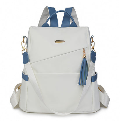 Soft leather large-capacity travel backpack