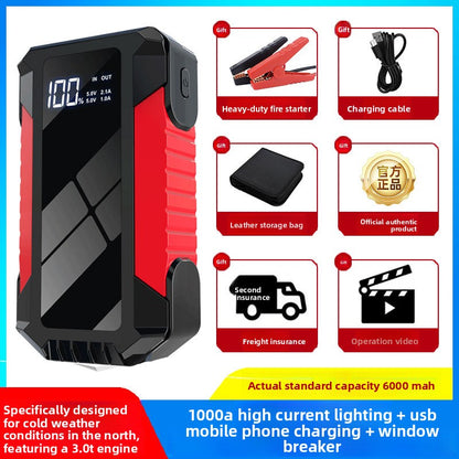 12V Car Emergency Jump Starter with Multi-function Clamps