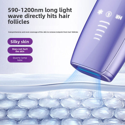 Handheld laser ice point hair removal device