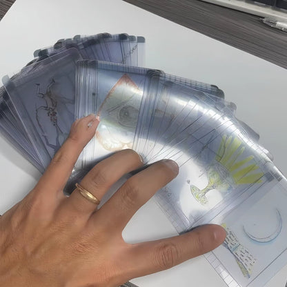 Transparent Tarot Cards Divination Tool Board Game for Fortunetelling Party Card Deck Divination Fate for Spiritual Readers