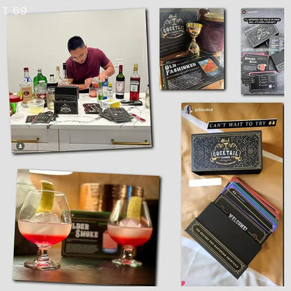 Cocktail Cards: Master Cocktails in Bartender Flashcard 100 Cocktail Recipes to Form with Step by Step Cocktail Instructions