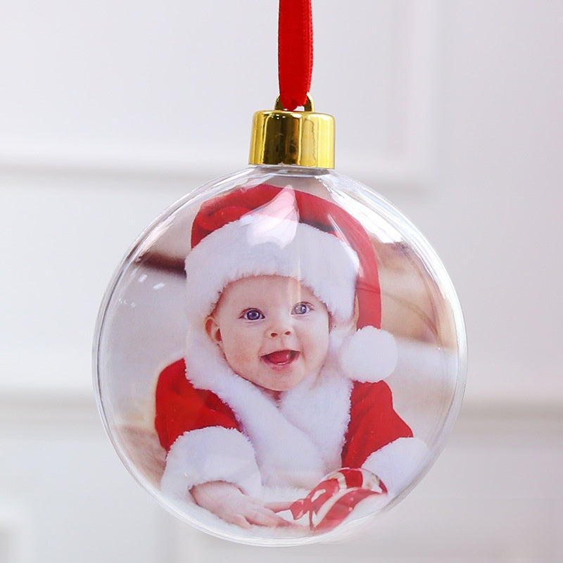 Transparent Christmas photo ball
