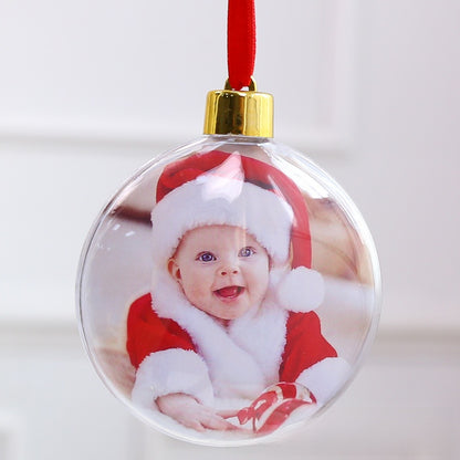 Transparent Christmas photo ball