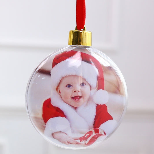 Transparent Christmas photo ball