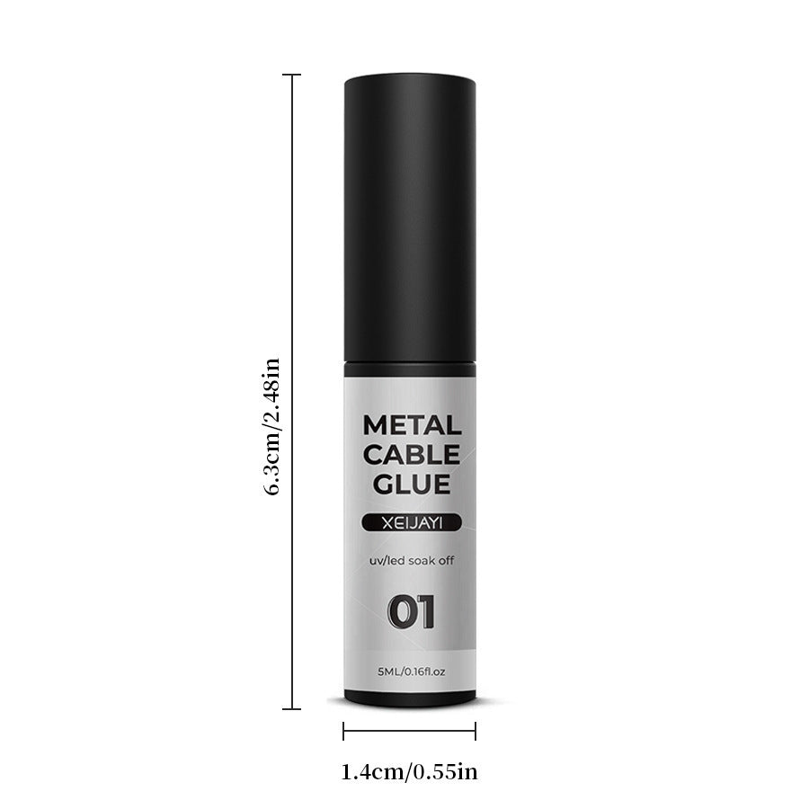 Nail art metal pull wire adhesive