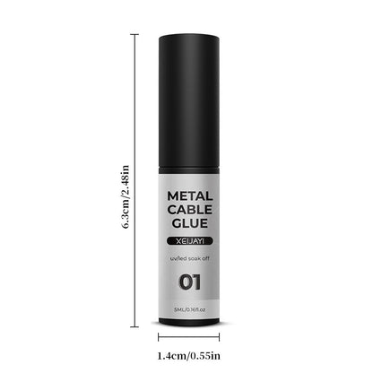 Nail art metal pull wire adhesive