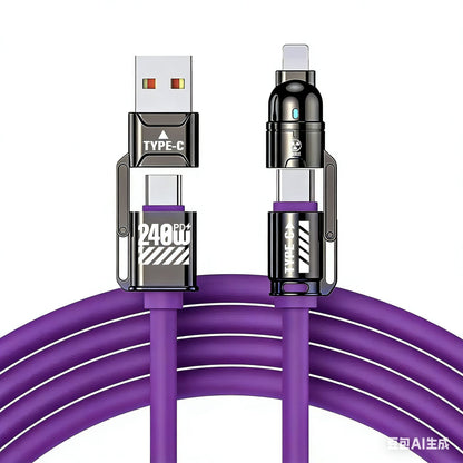 240W Four-in-One Fast Charging Cable for Phones