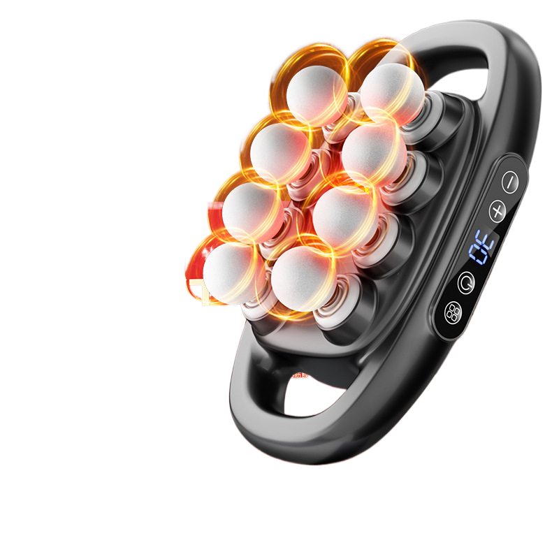 Fascia gun with multiple heads for back and waist relaxation