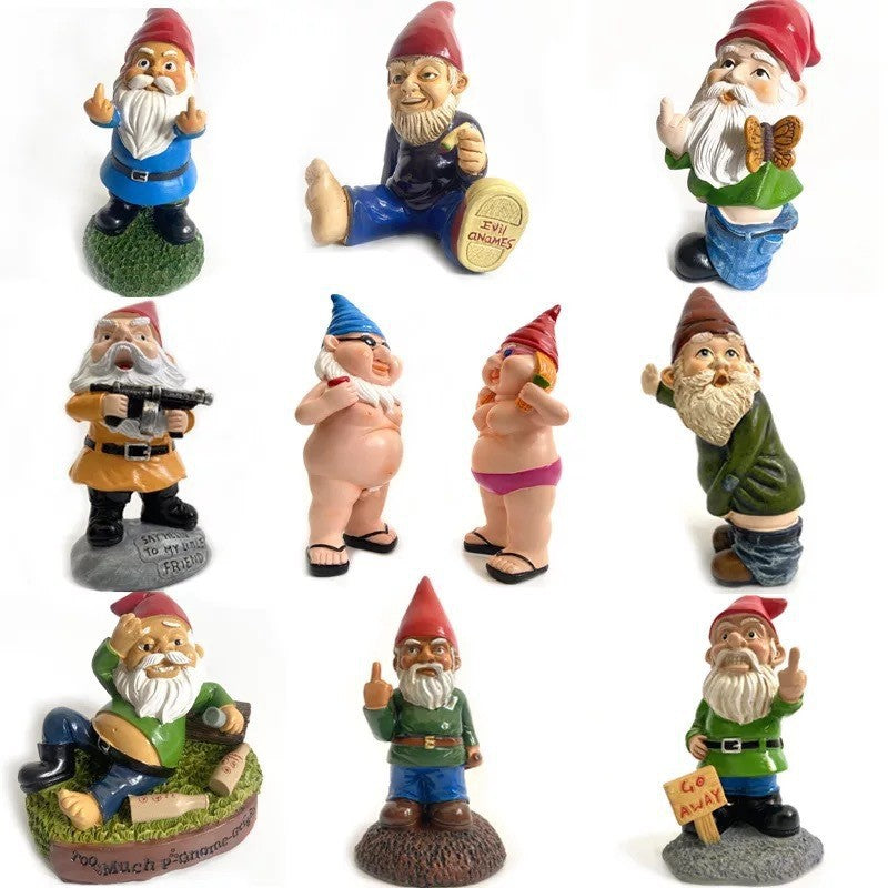 Cartoon Resin Dwarf Figurine for Garden Decoration
