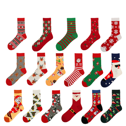 In-Stock New Large-Size Christmas Socks, Popular on European and American Cross-Border E-Commerce Platforms Like Amazon, Creative and Novel Socks, Christmas Gift Socks