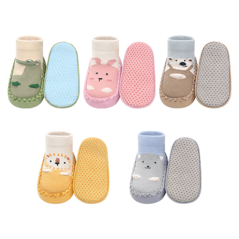 Baby Non-Slip Leather Bottom Ankle Socks