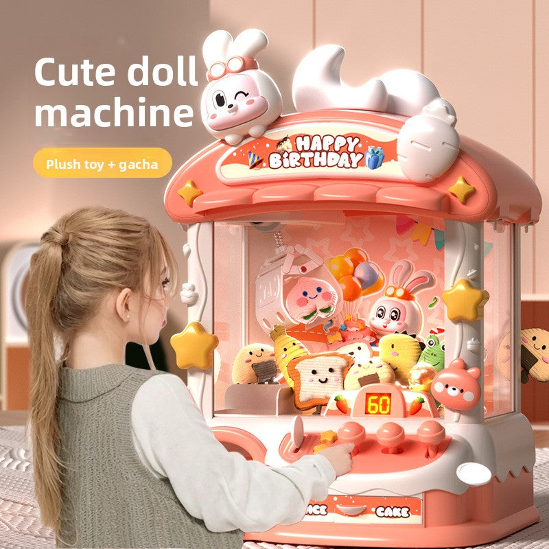 The cute bunny's doll grab machine - playing pretend games