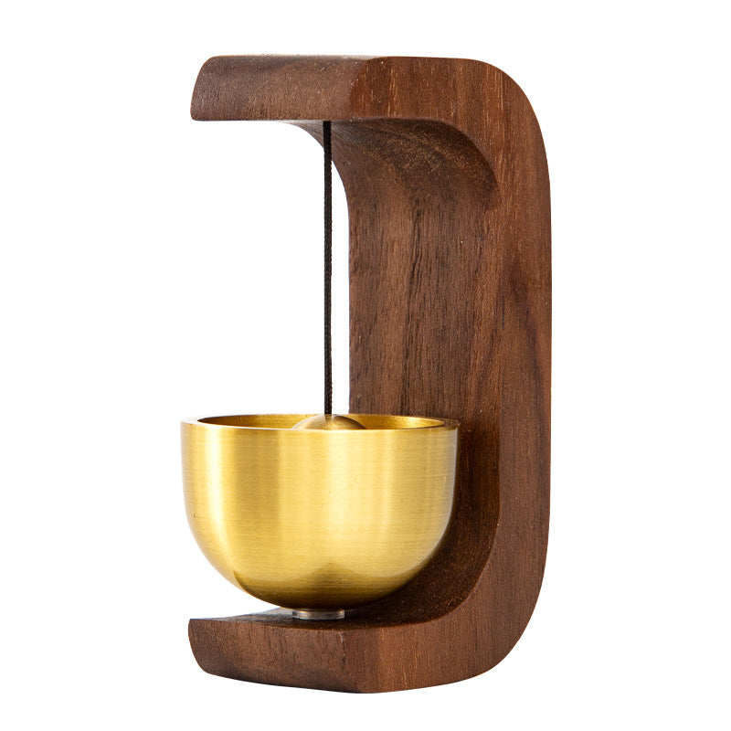 Magnetic Wooden Doorbell with Wind Chime