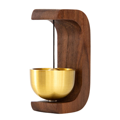 Magnetic Wooden Doorbell with Wind Chime