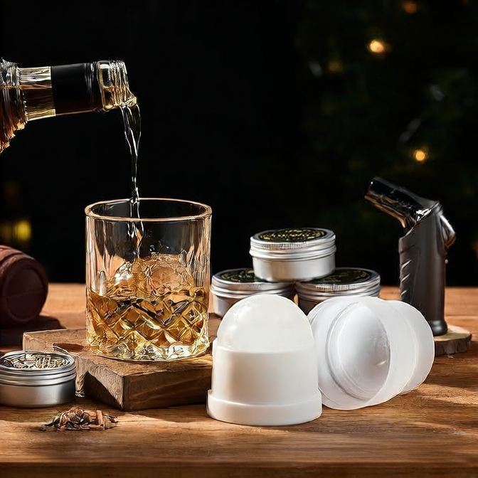 Whiskey Barrel Wood Smoker Set with Filter