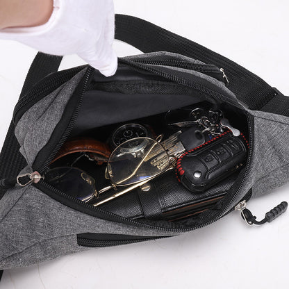 Waterproof Oxford fabric crossbody bag on the chest