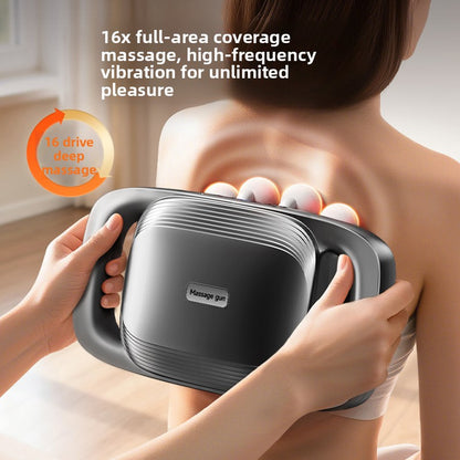 Fascia gun with multiple heads for back and waist relaxation