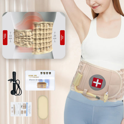 Inflatable Lumbar Support Belt with Pump for Waist Relief