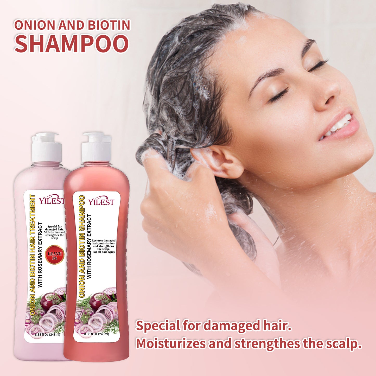 Onion Biotin Rosemary Shampoo Conditioner Set