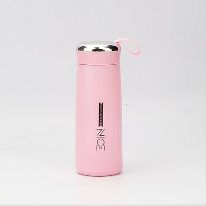 Portable double-walled glass cup