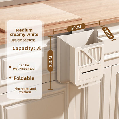 No-drill kitchen trash can