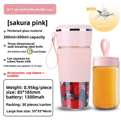 Portable rechargeable mini juicer cup