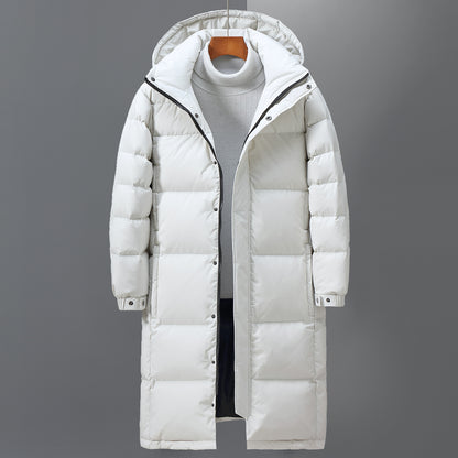 Mid-length men's down jacket
