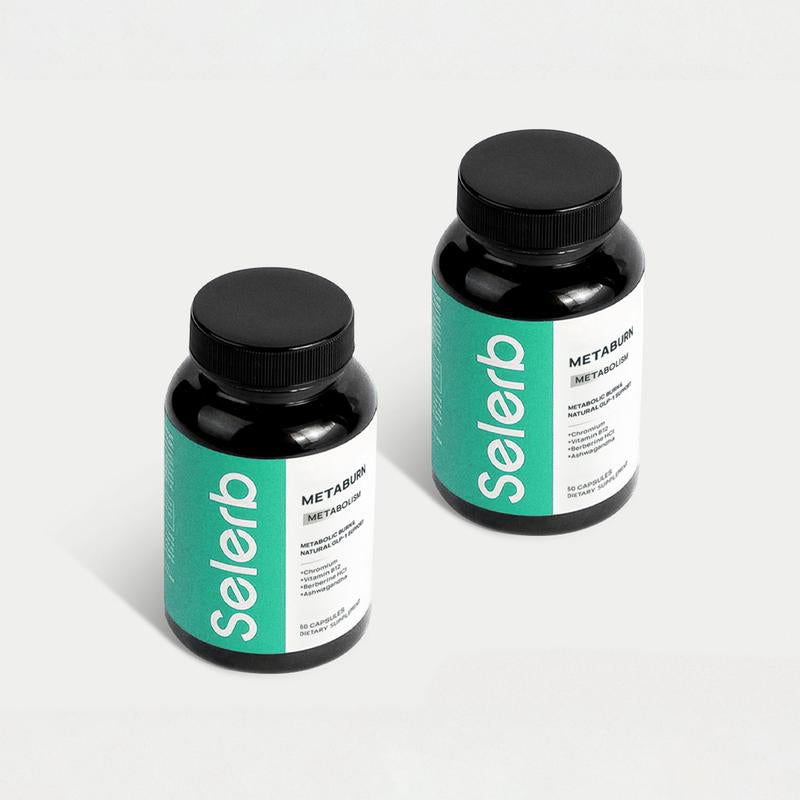 Selerb Metaburn for Daily Nutrient Support – with Chromium, Vitamin B12 & Berberine HCI – 60 Capsules