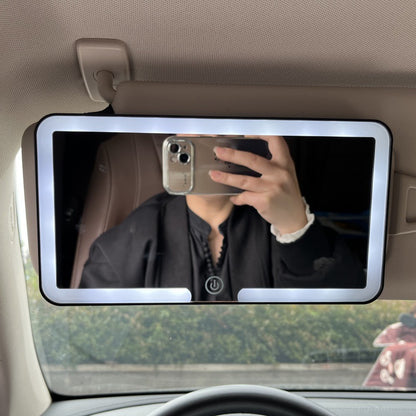 LED Car Visor Makeup Mirror with Touch Light