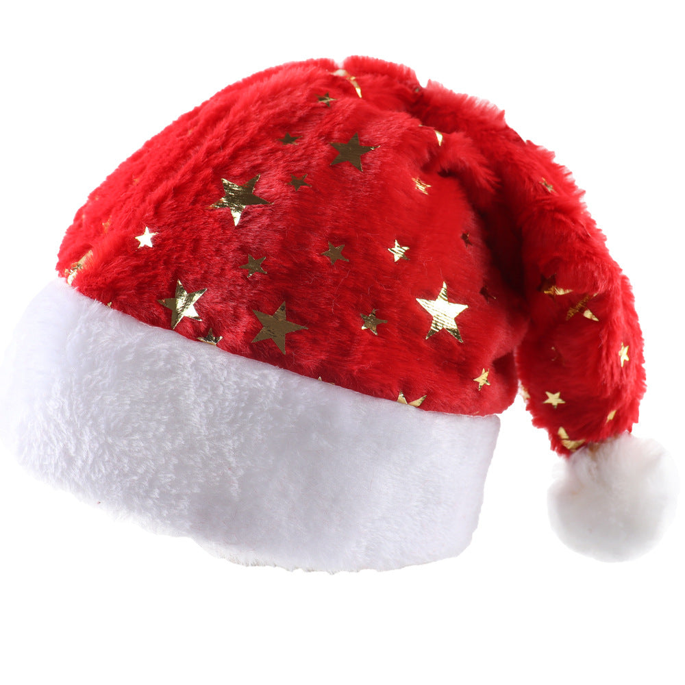 Plush Christmas Hat with Foil Print