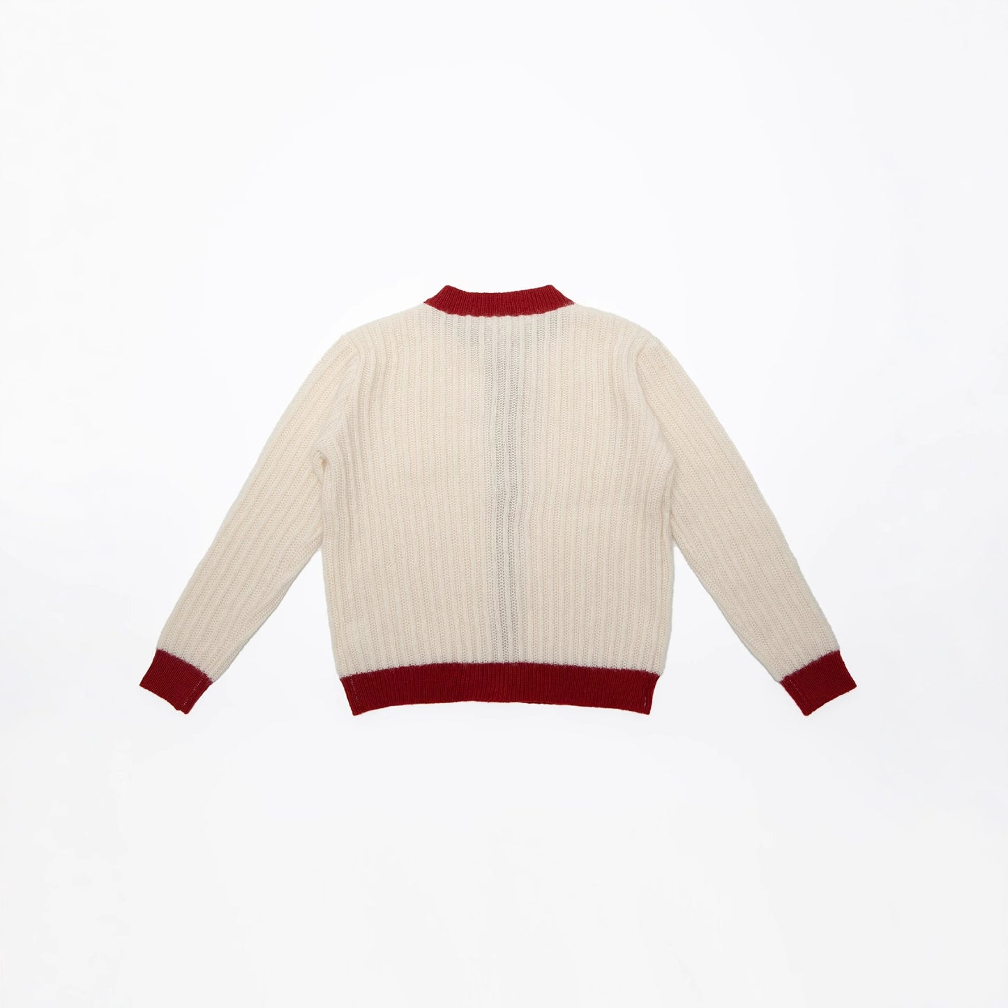 Color Block Mohair Knit Cardigan