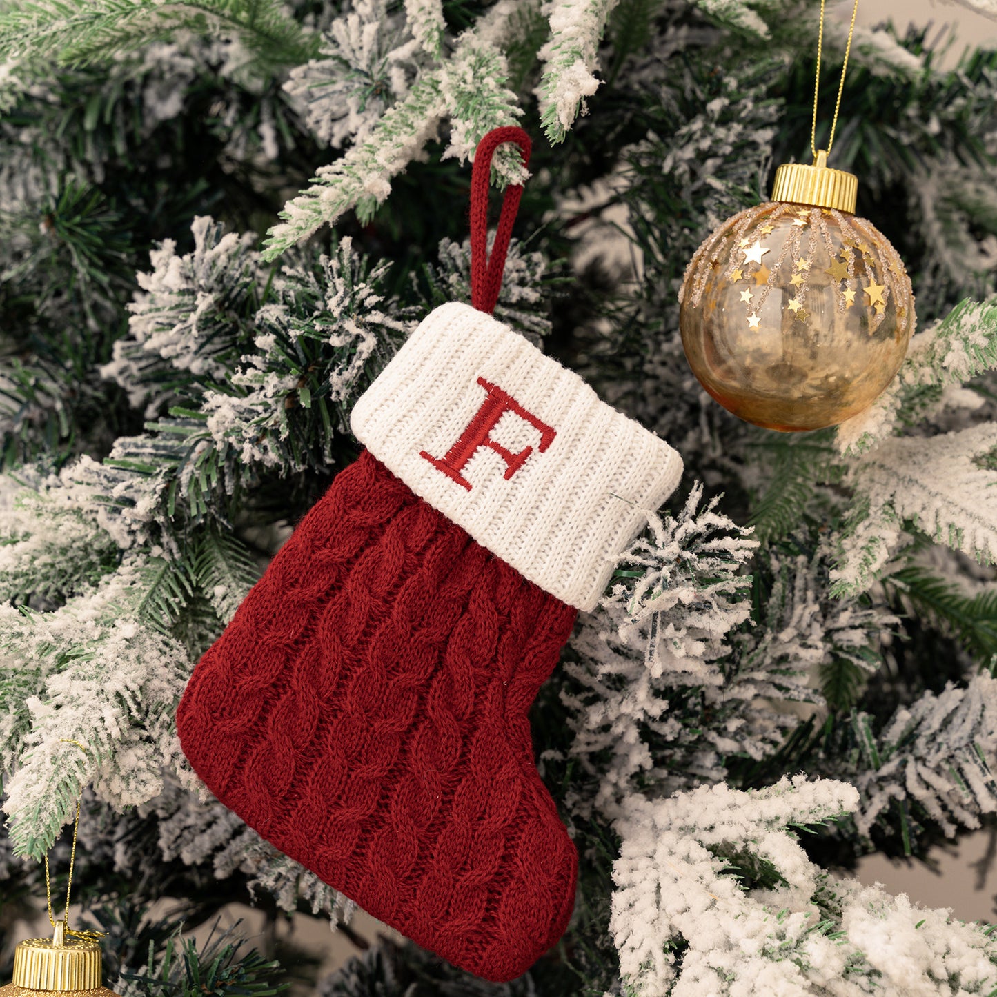 Letter Christmas Stocking Creative Hanging Ornament